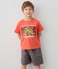 ANY KIDS 【洗濯機可能】恐竜プリント 半袖Tシャツ