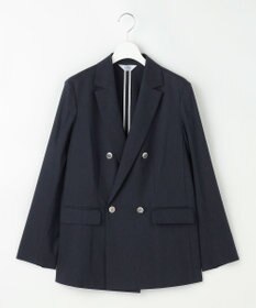 J.PRESS LADIES セルロースリネンストレッチ ダブル ジャケット