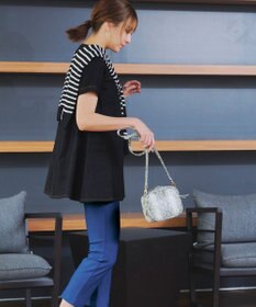 Tiaclasse 【洗える】デニムチュニックブラウス