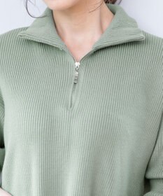 Tiaclasse 【洗える】ハーフジップニットチュニック