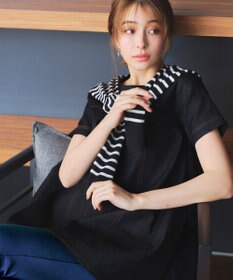 Tiaclasse 【洗える】デニムチュニックブラウス