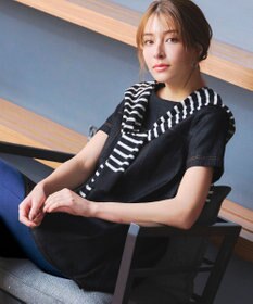 Tiaclasse 【洗える】デニムチュニックブラウス