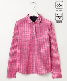 23区GOLF 【WOMEN】【UVケア/吸水速乾】ギンガムチェックロゴ 長袖シャツ