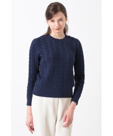 DAKS ミックスケーブル ニットプルオーバー（無撚コットン）