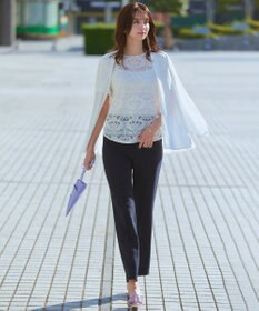 23区 L 【セットアップ対応/洗える】合繊 セットアップ テーパードパンツ