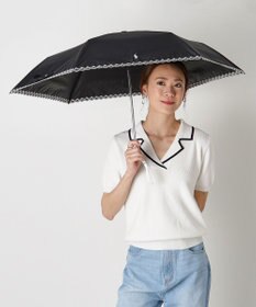 MOONBAT POLO RALPH LAUREN（ポロ ラルフローレン）晴雨兼用日傘 無地 刺繍 遮光率100% 遮熱 UV
