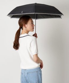MOONBAT POLO RALPH LAUREN（ポロ ラルフローレン）晴雨兼用日傘 無地 刺繍 遮光率100% 遮熱 UV