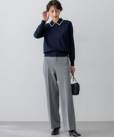 23区 【滝沢眞規子さん着用/VERY掲載】TRストレッチギャバ ワイド パンツ