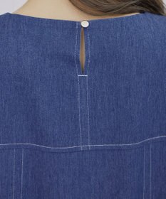 Tiaclasse 【洗える】デニムチュニックブラウス