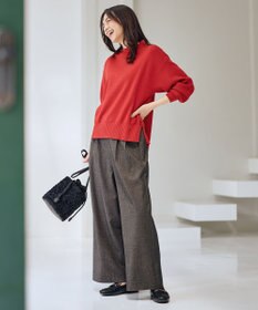 ANY L 【ウエストゴム】ライトツイードパンツ