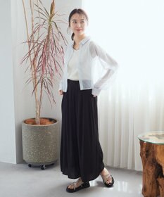 earth music&ecology メッシュストライプショートシャツ