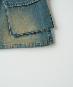 WEGO ヴィンテージウォッシュデニムカーゴミニスカート