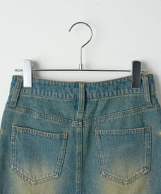 WEGO ヴィンテージウォッシュデニムカーゴミニスカート