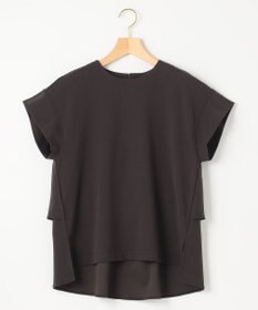 組曲 S 【吸湿・冷感・UVケア】ジョーゼットジャージーバックフリル Tブラウス