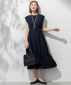 23区 【吸水速乾/UVカット/接触冷感/洗える】ストレッチジョーゼット ワンピース