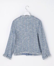 自由区 ファンシーノットツイードノーカラー ジャケット