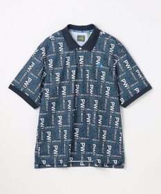 PW CIRCULUS 【MEN】PW LOGO 総柄ポロシャツ ゴルフ