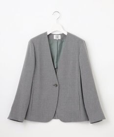 J.PRESS LADIES 【セットアップ対応】MELANGE ライトツイル ノーカラー ジャケット