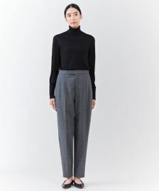 23区 【エステータ】ウールトロドライストレッチ タックテーパード パンツ