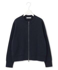 ICB L 【洗える】コットンポリエステルスムース ニットブルゾン