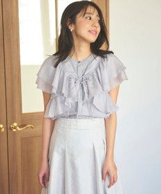 Feroux 【2WAY】フリルコンビ ブラウス