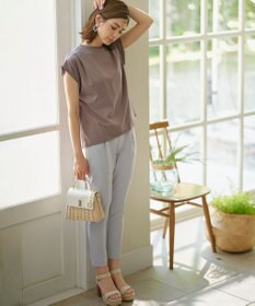 組曲 S 【UVケア・接触冷感】GIZAプレーティング天竺フレンチスリーブ Tシャツ