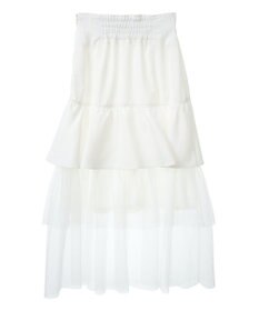 Green Parks ｄａｚｚｌｉｎ　ツイルチュールレイヤードスカート