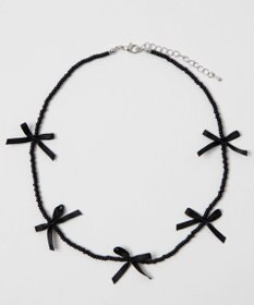 WEGO Lビーズサテンリボンネックレス