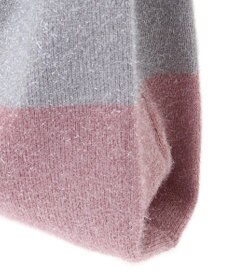 earth music&ecology バイカラーキラキラニットハンドバッグ