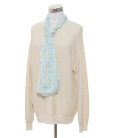 MOONBAT 【シルク100%】フルラ (FURLA) シルクシフォンロングスカーフ 小花柄 150cm×35cm