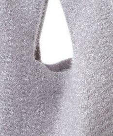 earth music&ecology バイカラーキラキラニットハンドバッグ