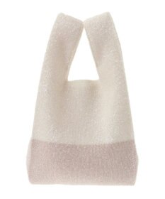 earth music&ecology バイカラーキラキラニットハンドバッグ