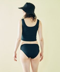 San-ai Resort（三愛水着楽園） 【WEB限定】5点セット バケットハット付きUVカット リブタンキニ+ラッシュガードセット水着【BeachQueen(ビーチクイーン）】