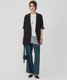 ICB ワッシャーツイル ワイドストレートパンツ