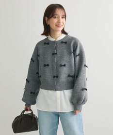 Green Parks ・ｓｗｉｎｇ　ｂｙ　メニーリボンニットカーディガン