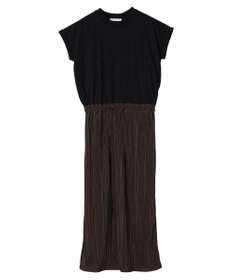 Green Parks プリーツドッキングフレンチワンピース