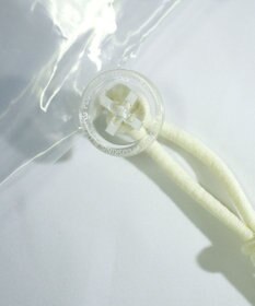 +RING 【プラスリング】【数量限定】 UNISEX 雨傘（長）55cm WHT パッチワークパイピングビニール傘