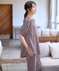 Tiaclasse 【洗える・接触冷感・紫外線ケア・サラごこち】ラウンドヘムチュニック