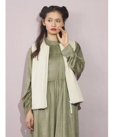 Green Parks ■ＥＳＣＡＲ　スエード調ギャザーキリカエワンピース