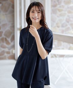 Tiaclasse 【洗える・接触冷感・紫外線ケア・サラごこち】ラウンドヘムチュニック