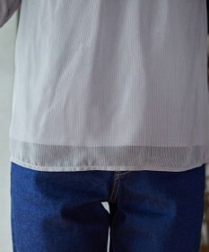 Tiaclasse L 【洗える】ドビーシフォンパールブラウス