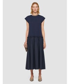 JOSEPH 【洗える】ポプリンジャージー　キャップスリーブドレス