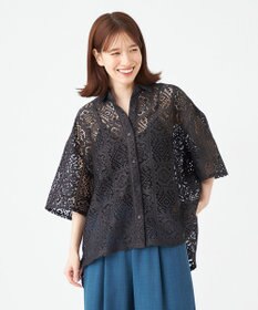 SHARE PARK LADIES オーバーサイズレースシャツ