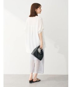 Green Parks リネンレーヨン前立てブラウス