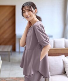 Tiaclasse 【洗える・接触冷感・紫外線ケア・サラごこち】ラウンドヘムチュニック