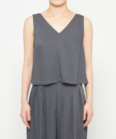 uncrave ドレープツイル Vネックトップス