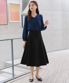 Tiaclasse 【スマート裏起毛】 ボウタイ風ブラウス