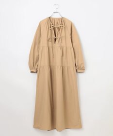 #Newans 【撥水加工/洗濯機可能】〈全身をさりげなくカバー〉リラクシーティアードワンピース