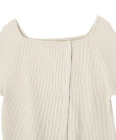 earth music&ecology 【予約】アシメ釦ツイストテレコカットソー