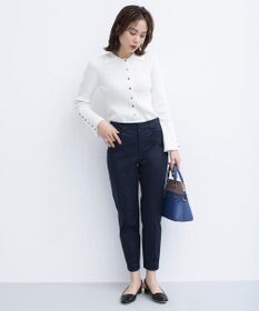 組曲 【WEB限定】サテンストレッチ クロップドパンツ